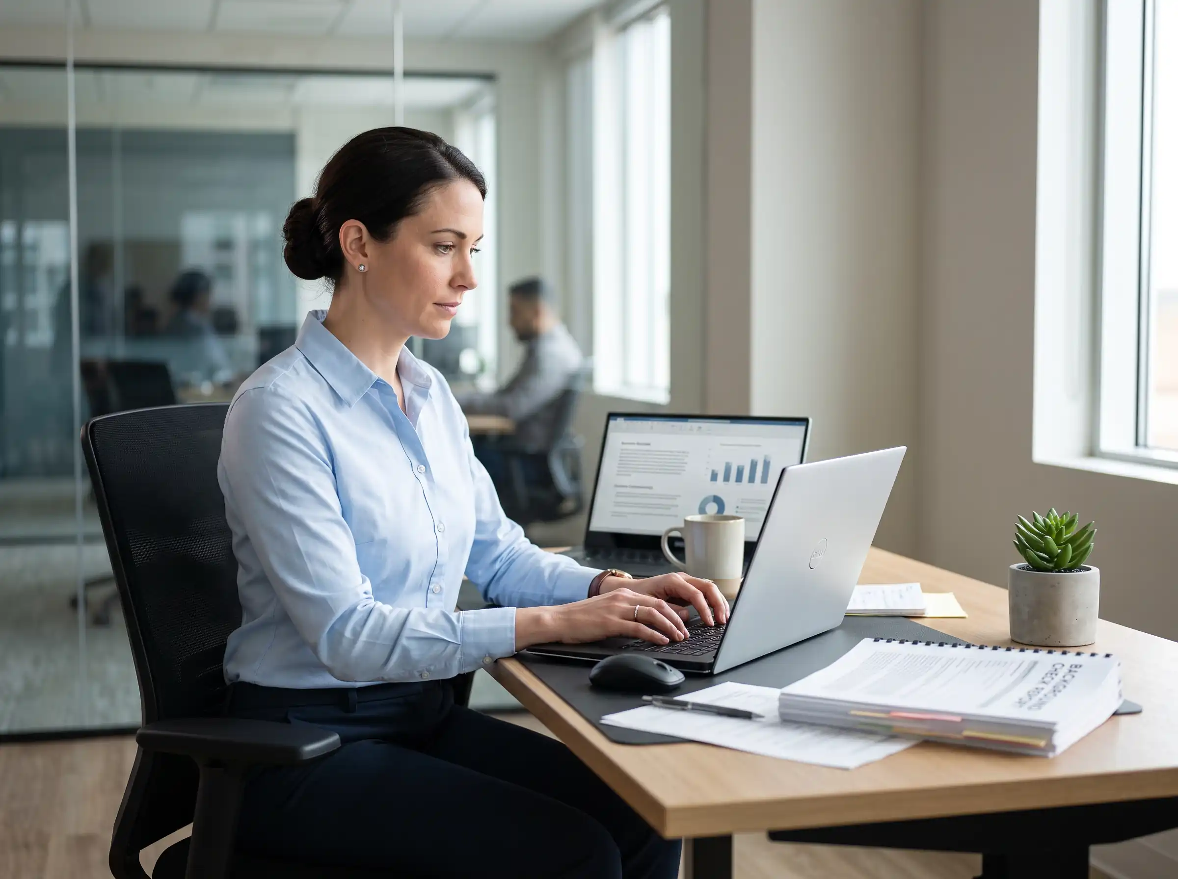Polygraph detective and examiner during a professional consultation